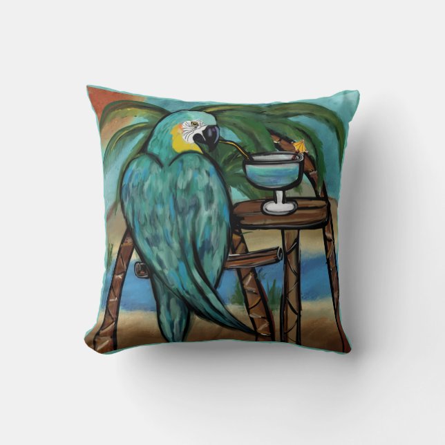 Party Parrots                      Throw Pillow (Front)