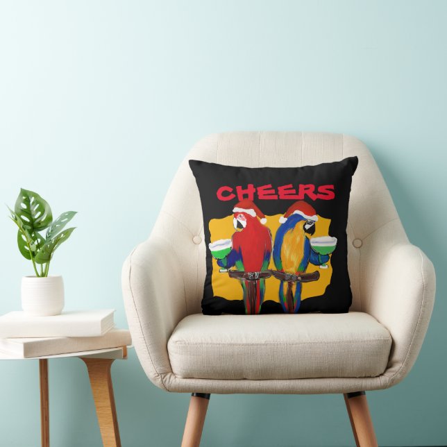 PARTY PARROTS   THROW PILLOW (Chair)