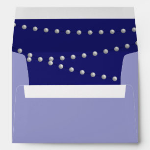 Party Pearls on Indigo Envelope