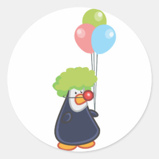 Party Penguin Classic Round Sticker