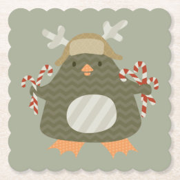 PARTY PENGUIN PAPER COASTER