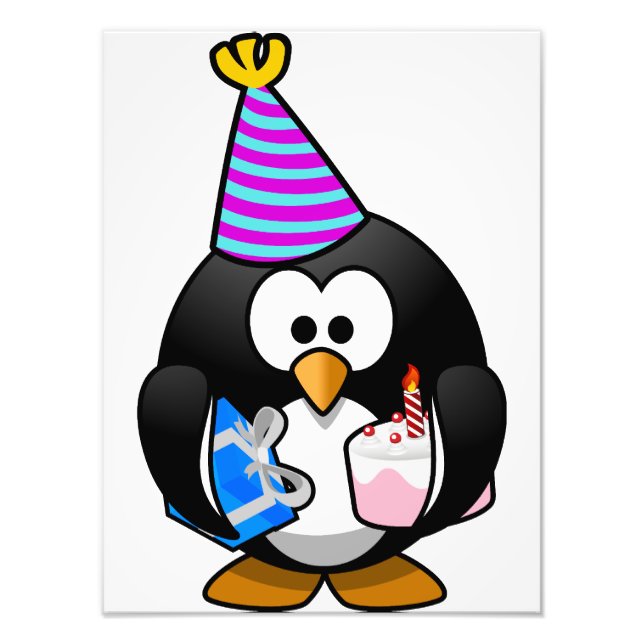 Party Penguin Photo Print (Front)