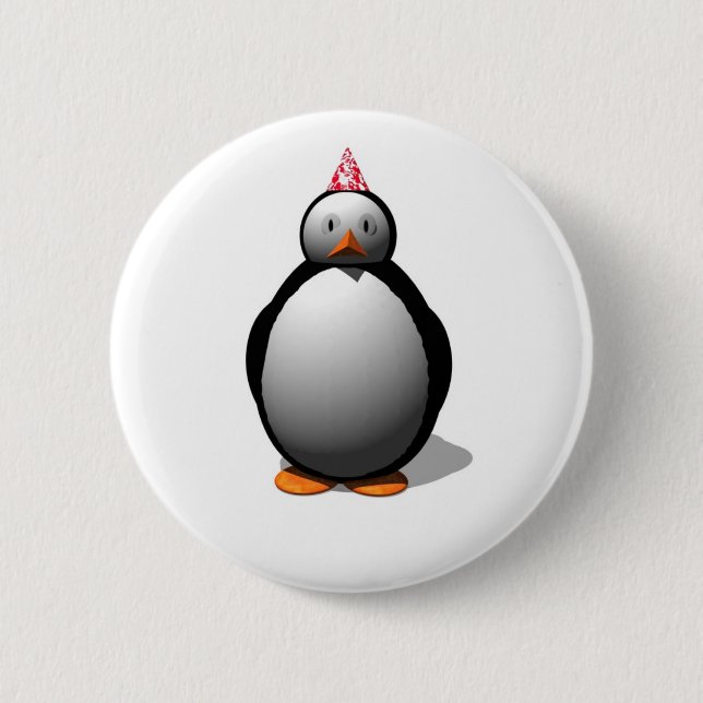 Party Penguin! Ultimate Party Animal! Pinback Button (Front)