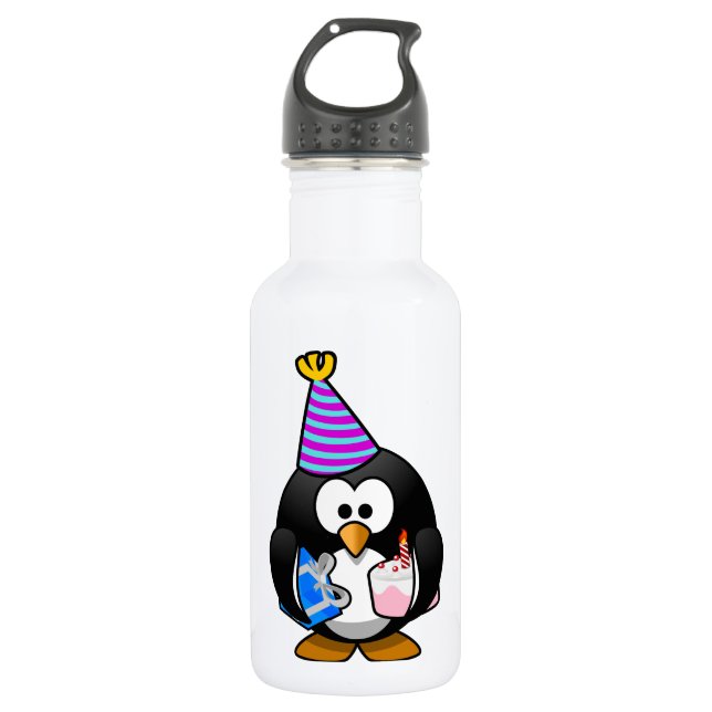 Party Penguin Water Bottle (Front)