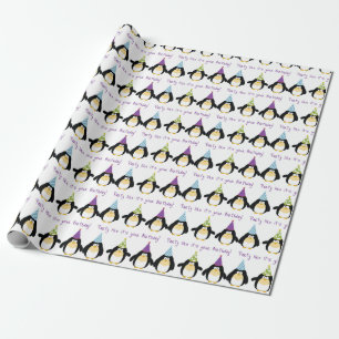 Party Penguin Wrapping Paper