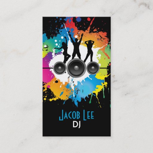 Customizable Party People DJ's Business Card