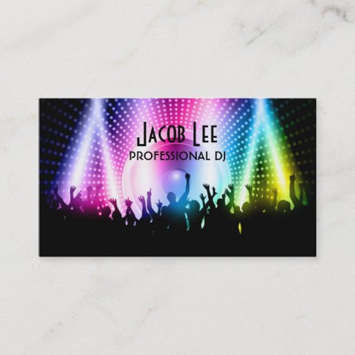 Customizable Party People DJ's Business Card