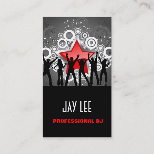 Customizable Party People DJ's Business Card