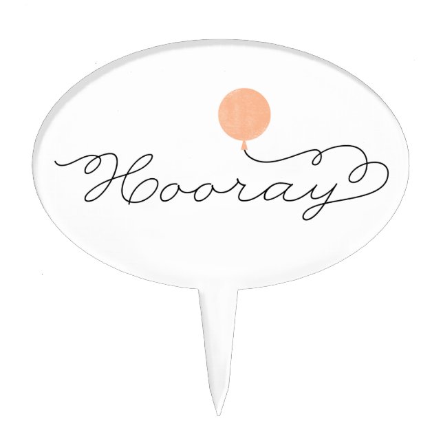 Party People Hooray Cakepick (Front)