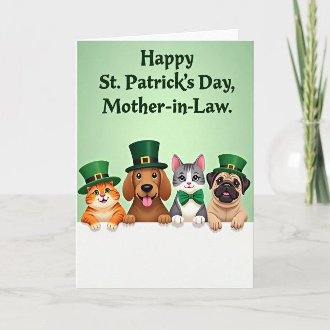 Party Pets Holiday Greeting Card (Front)