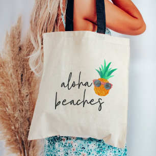 Party Pineapple "Aloha Beaches" Tote Bag