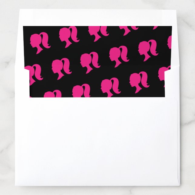 Party Pink & Black Envelope Liner (In Envelope)