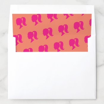 Party Pink & Orange Envelope Liner by prettyfancyinvites at Zazzle