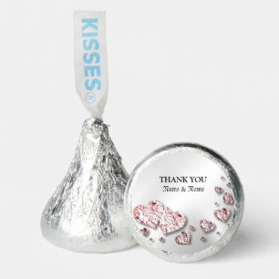 Party Pink Peach Shiny Hearts Geometric Rustic Hershey®'s Kisses®