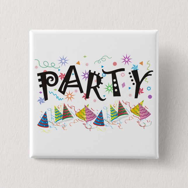 PARTY~Pins Button (Front)