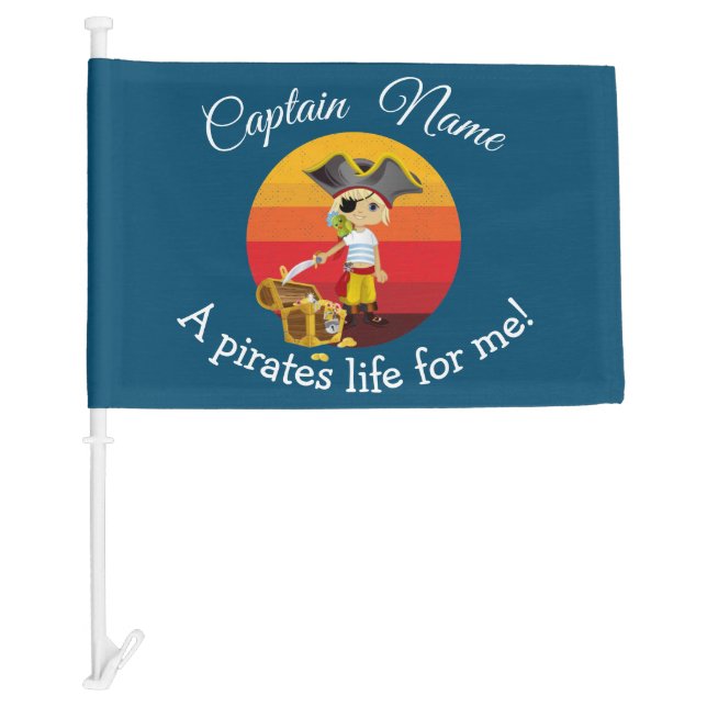 Party Pirate Boy Theme Car Flag (Front)