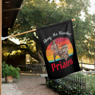 Party Pirate Captain House Flag