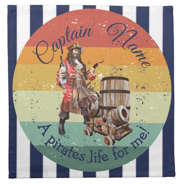 Party Pirate Cloth Napkin (Front)
