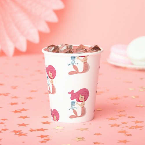 Party Pirate pink mermaids  Paper Cups