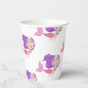 Party Pirate pink mermaids Paper Cups