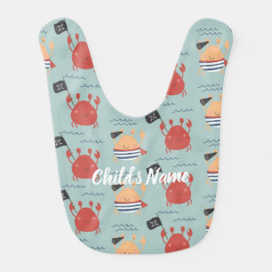 Party Pirates Crabs Party Baby Bib