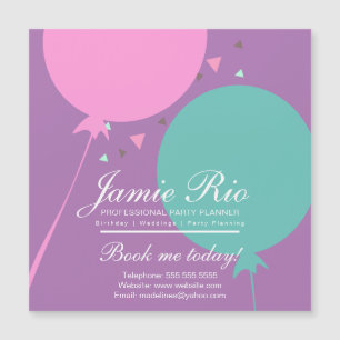 Party Planner Birthday Planning Balloon Magnet