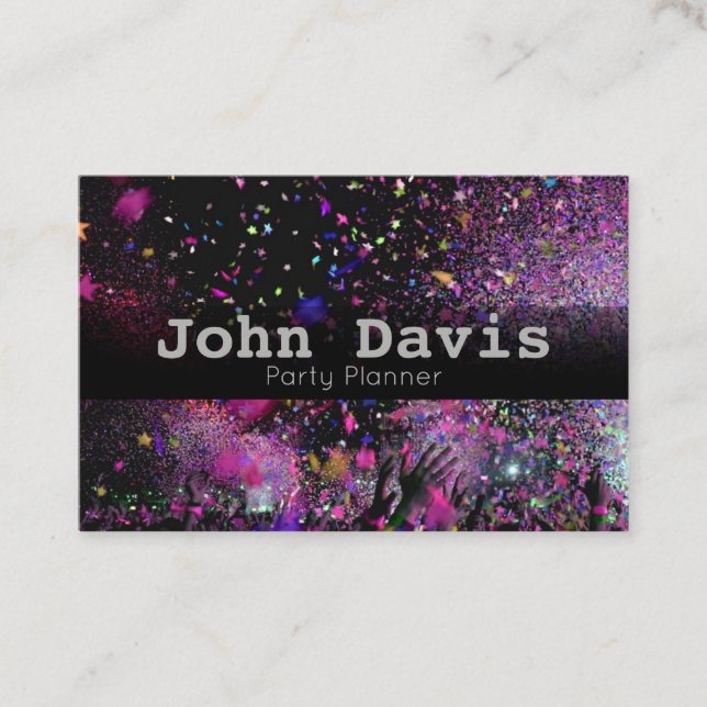 Party Planner business card (Front)