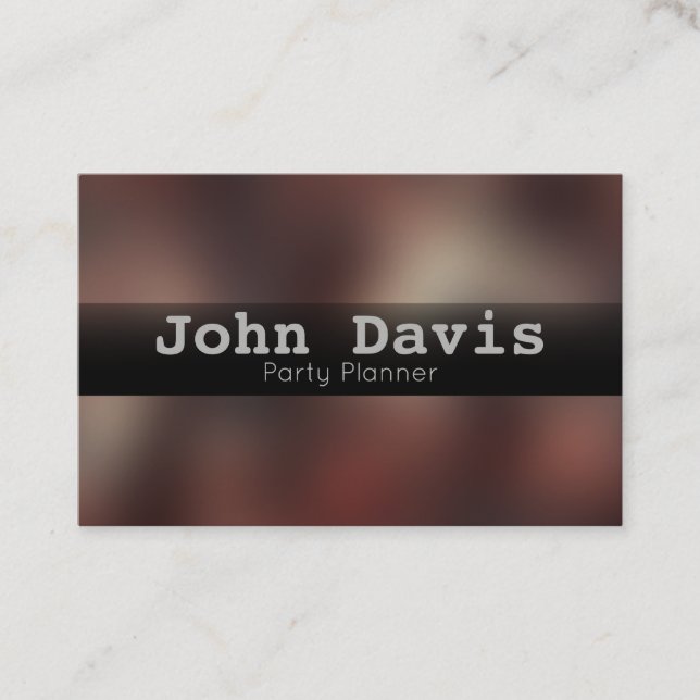 Party Planner business card (Front)