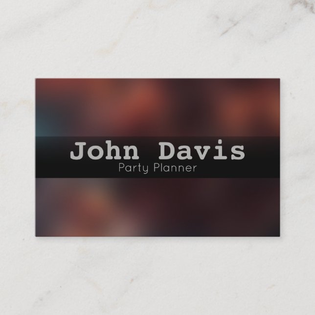 Party Planner business card (Front)