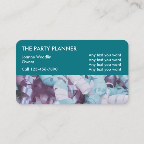 Party Planner Business Cards