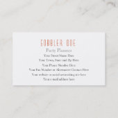 Party Planner Two-Sided Business Card (Back)
