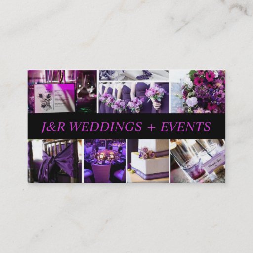 Customizable Party Planner Wedding Celebration, Events Business Card Template