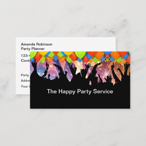 Party Planning And Entertainment Service Business Card