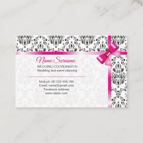 Party Planning and Wedding Day Coordination Business Card