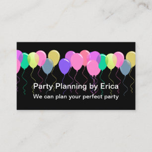 Party Planning Services Balloons Theme Business Card