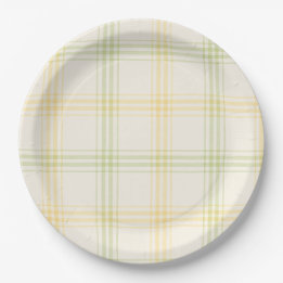 Party Plate | Lime & Lemon Plaid | Gin & Tonic