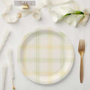 Party Plate   Lime & Lemon Plaid   Summer Party