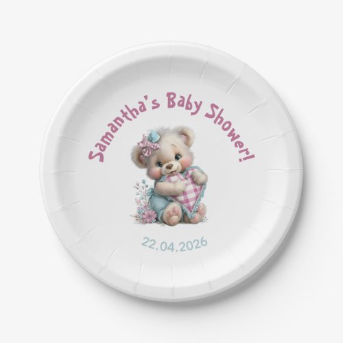 Party Plate Teddy Bear Baby Shower