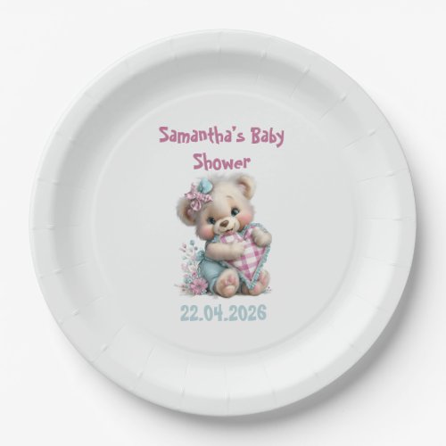 Party Plates Teddy Bear Baby Shower