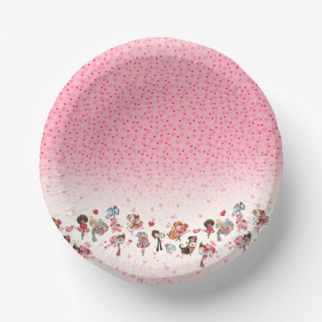Party Plates Valentine's Day Paper Bowls (Front)