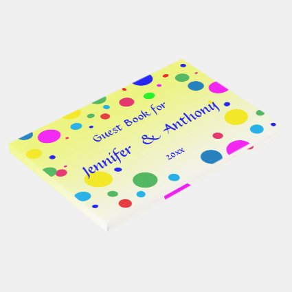 Party Polka Dot Bubble Balloon Wedding Guest Book