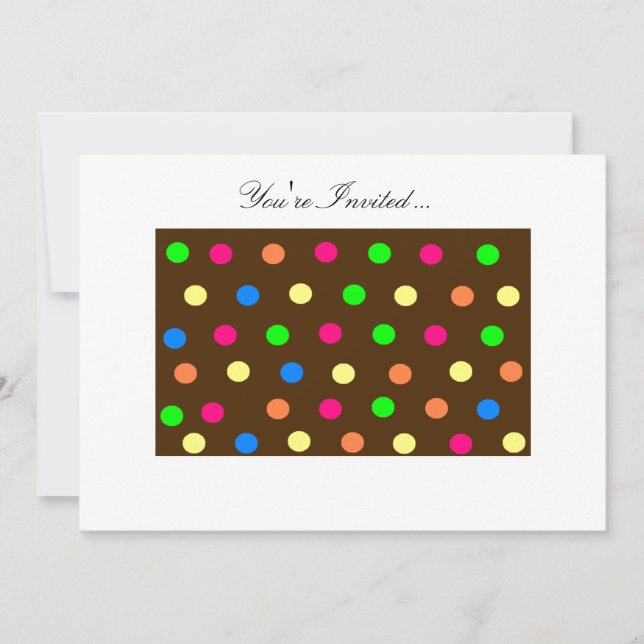 Party Polka Dot Invitation (Front)