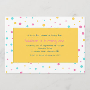 Party Polka Dot Invitation