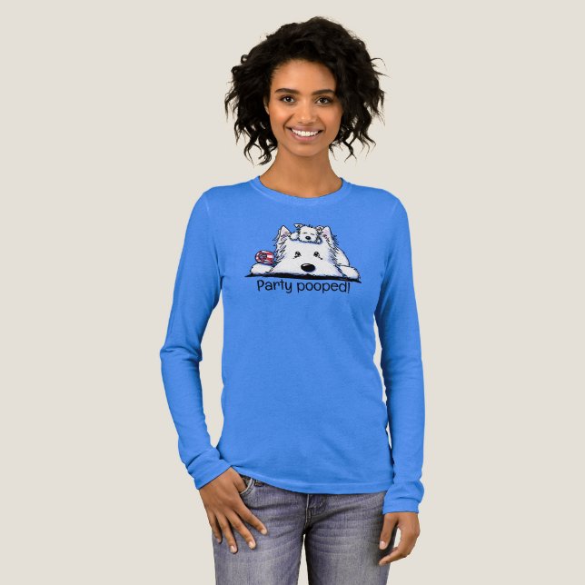 Party Pooped Westie Lover Tri-Blend Shirt (Full Front)