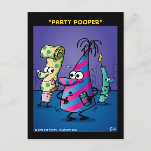 Party Pooper Invitation Postcard