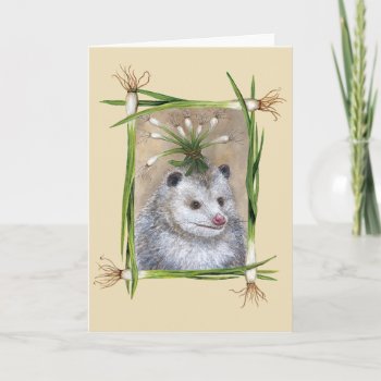 Party Possum Card by vickisawyer at Zazzle