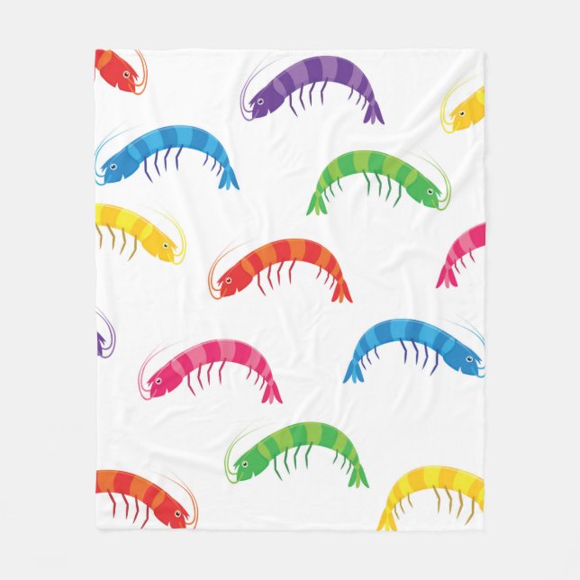 Party Prawns Fleece Blanket (Front)