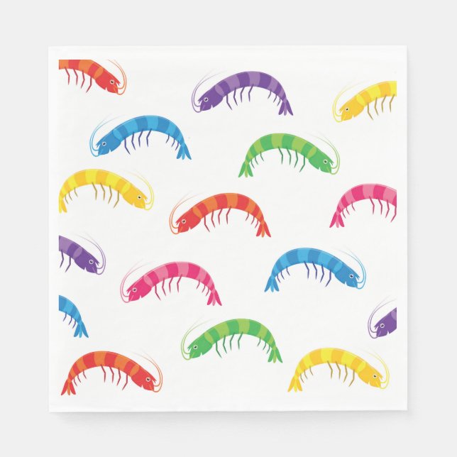 Party Prawns Paper Napkins (Front)