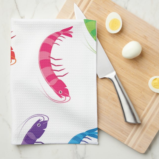 Party Prawns Towel (Quarter Fold)