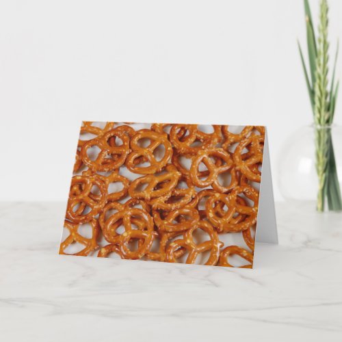 Party pretzels print greeting card